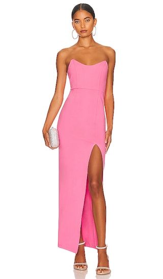 Ryleigh Strapless Maxi Dress in Pink Wedding Guest Dress Spring #LTKwedding | Revolve Clothing (Global)