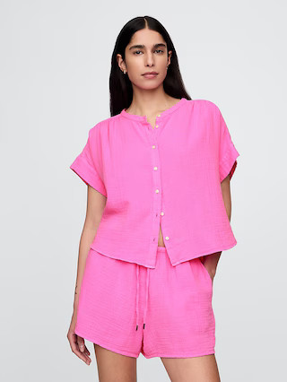 Cotton Gauze Dolman Shirt | Gap (US)