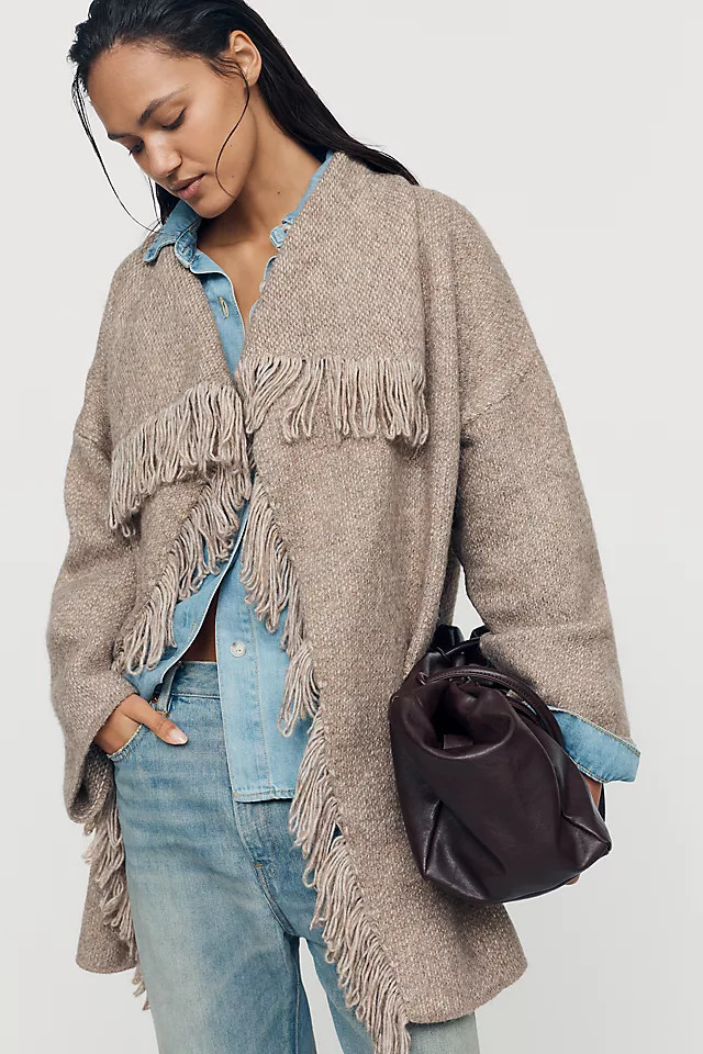 Mariel Longline Fringe Cardigan | Anthropologie (US)