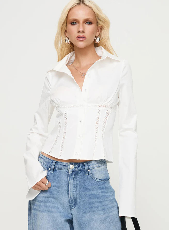 Merritt Top White | Princess Polly US