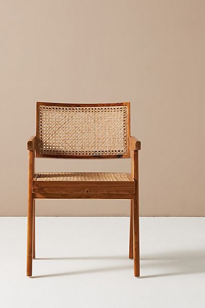 Ashton Caned Teak Dining Chair | Anthropologie (UK)