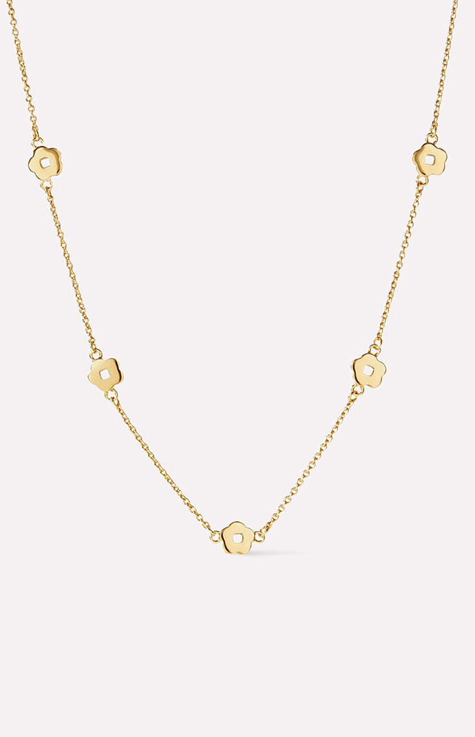 Ana Luisa Rowena Flower Station Necklace in Gold | PacSun