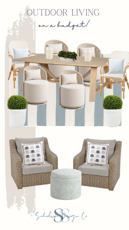 Outdoor living pieces that are budget friendly but have a high end look! 

#LTKsalealert #LTKstyletip #LTKhome