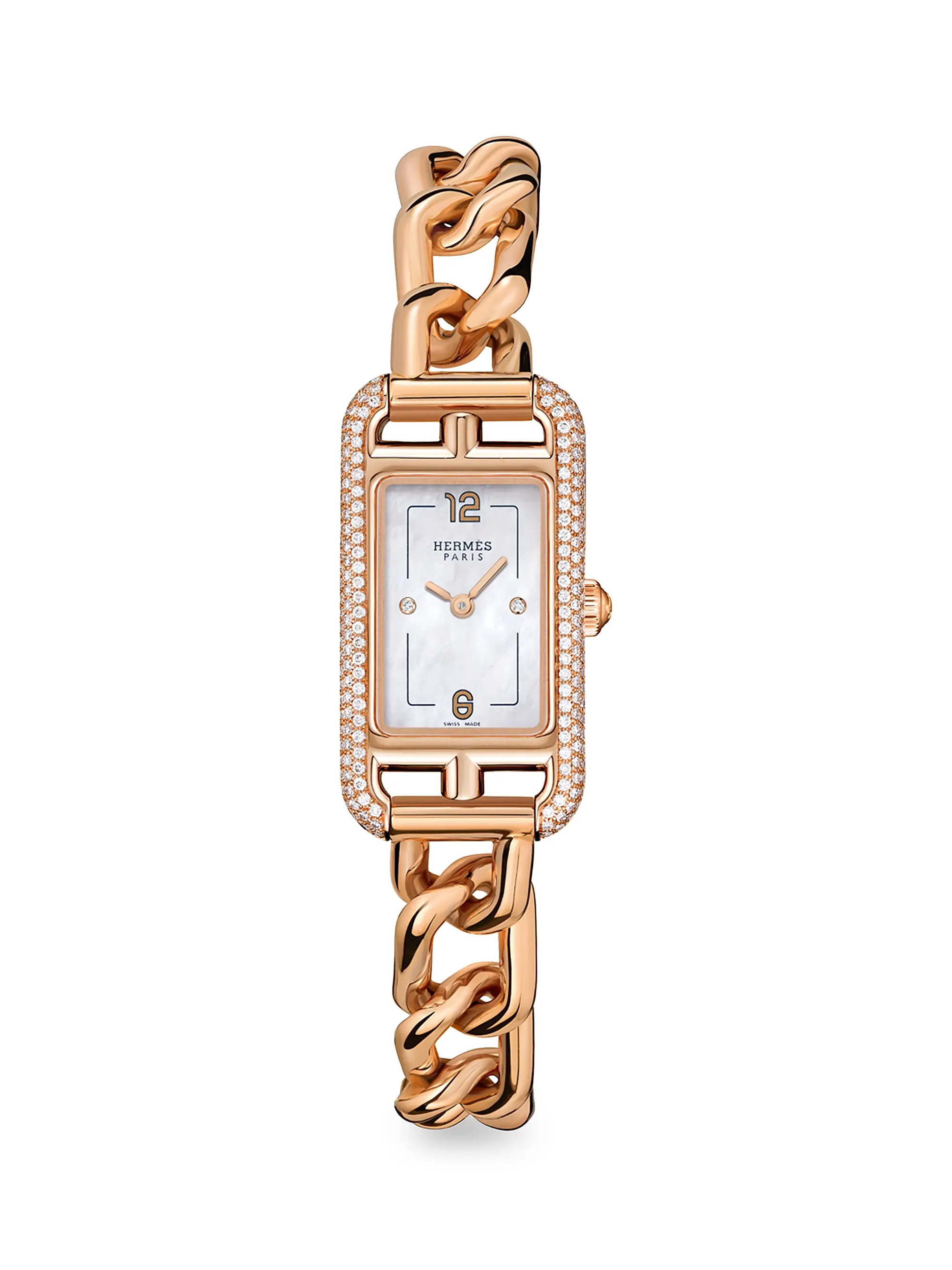 Nantucket 29MM 18K Rose Gold & Diamond Bracelet Watch | Saks Fifth Avenue