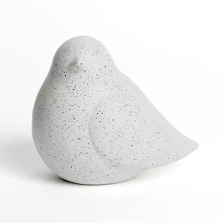 White Speckled Bird Figurine | Kirklands