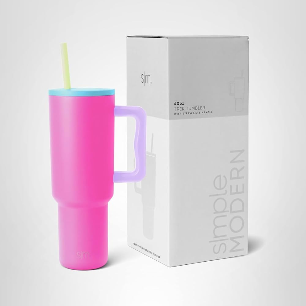 Simple Modern 40 oz Trek Tumbler with Handle and Straw | Insulated Stainless Steel Water Bottle I... | Amazon (CA)