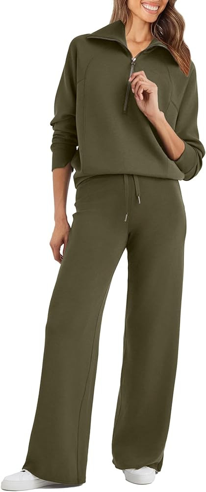 Glamaker Womens 2 Piece Outfits Sweatsuit Set Oversized Tracksuit | Amazon (US)