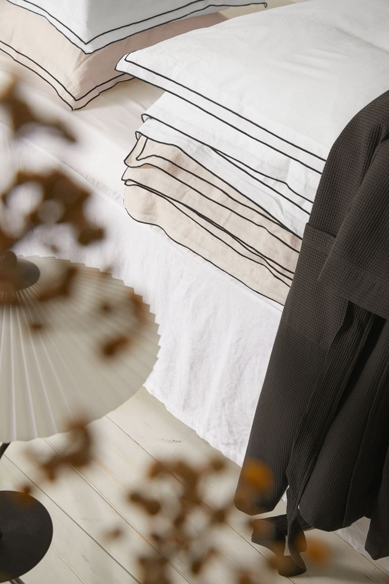 Linen-blend double/king duvet cover set | H&M (UK, MY, IN, SG, PH, TW, HK)