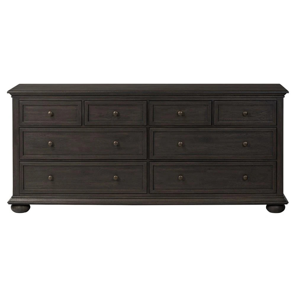 Geoffrey Smoked Black Wide Dresser | Kathy Kuo Home