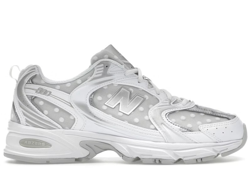 Men's New Balance 530 Polka Dots Sneakers in White/Silver Metallic | StockX