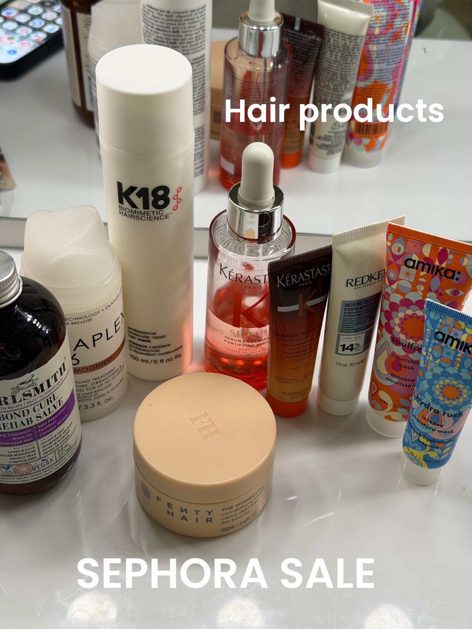 Sephora sale: HAIR 
These are some of my FAVVV products that you should get in the Sephora sale! 
K18 is my #1 
Kerastase, amika, olaplex, fenty and curl smith are also sooo good! 

#LTKGiftGuide #LTKBeauty #LTKSaleAlert