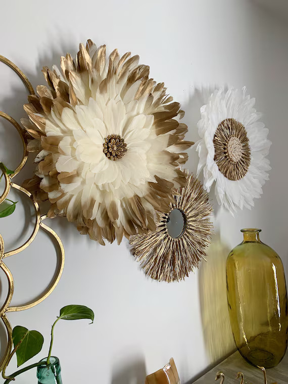 TRIO jujuhat GOLDEN NUDE blanc  or  raphia  | Etsy | Etsy (FR)