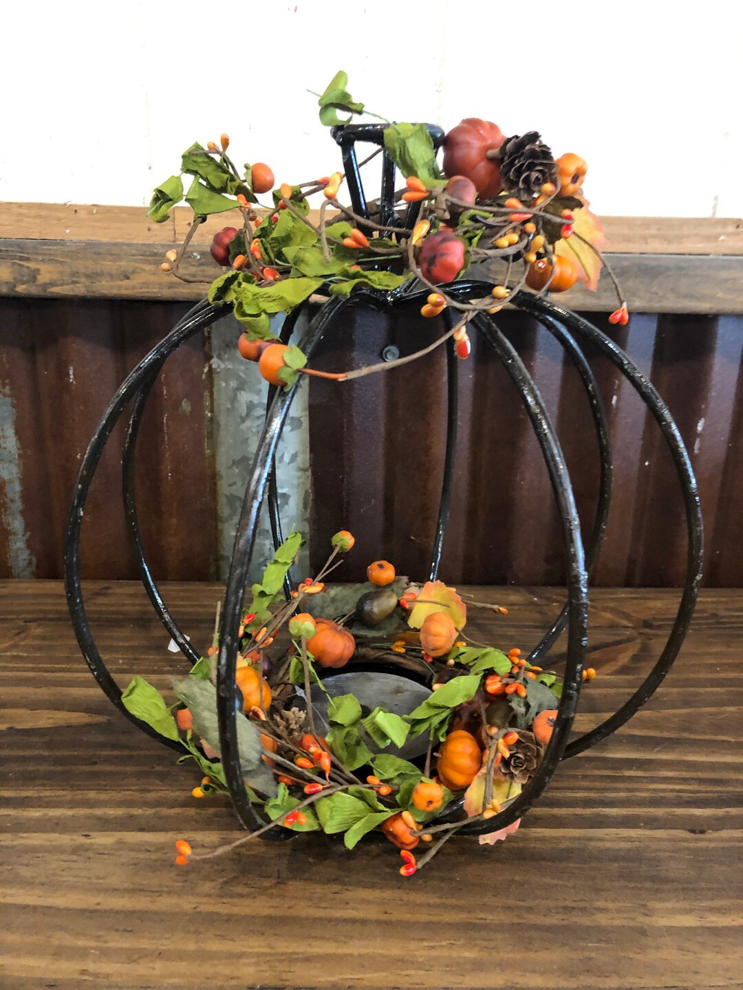 Metal Pumpkin Medium - Etsy | Etsy (US)