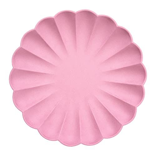 Meri Meri Large Compostable Bamboo Plates In Bubblegum Pink | Amazon (US)