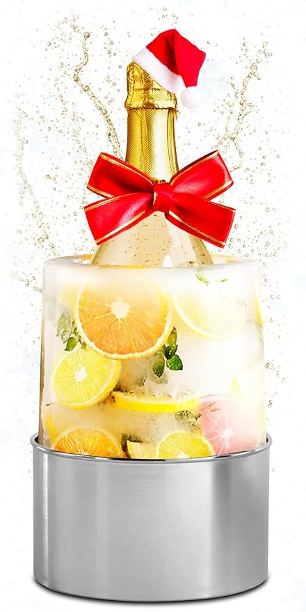 Champagne Bucket Ice Mold Wine Chiller - Ice Bucket Flower Food Grade Bucket Champagne Chiller - ... | Amazon (US)