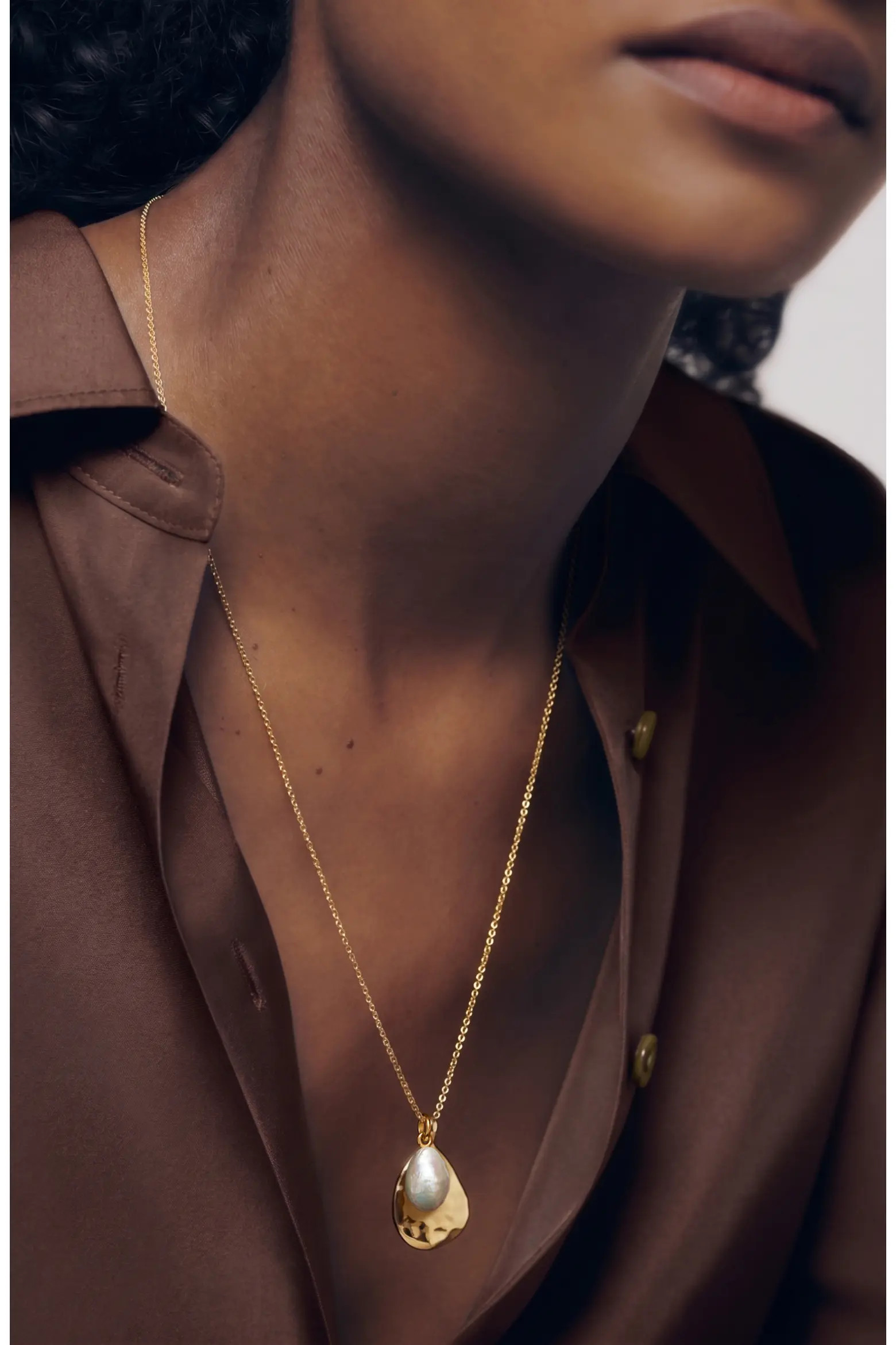 Deia Pebble Locket & Pearl Pendant Necklace (Online Trunk Show) (Women) | Nordstrom | Nordstrom