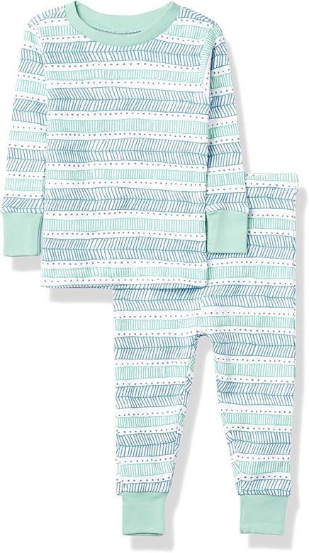 HonestBaby unisex-baby Organic Cotton 2-Piece Snug Fit Pajama Set | Amazon (US)