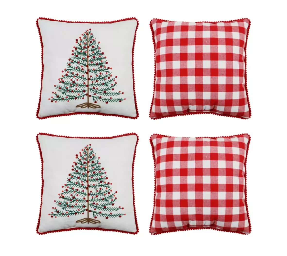 Holiday Time Red & White Peppermint Candy Shaped Christmas Decorative  Pillows, 13inch Diameter,2 Count Per Pack 