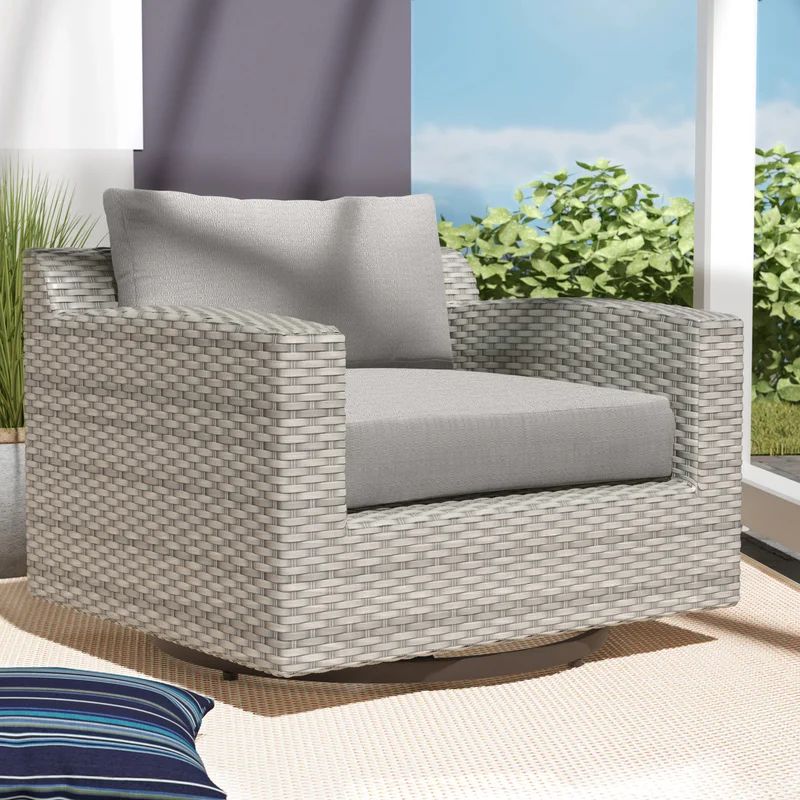 Merlyn Swivel Patio Chair with Cushions | Wayfair North America