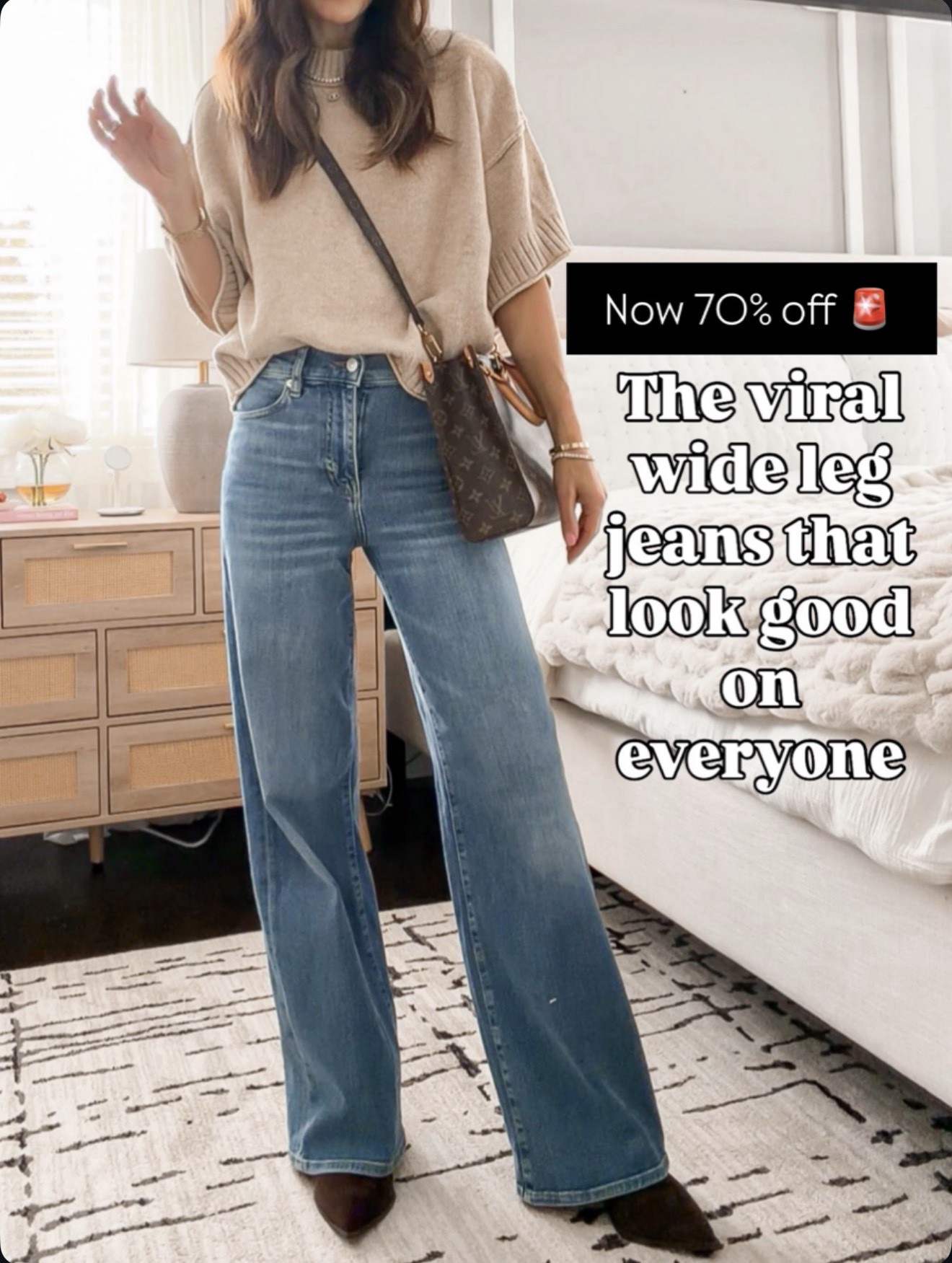 The viral wide legs everyone asks about 🔗⬇️
Wearing size 24 

#LTKmomlife #LTKootd #LTKOver40