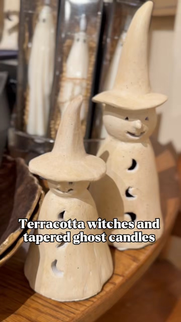There are ZERO inspired versions of the terracotta witches but I did find lower price points for the candles and other terracotta pumpkins.