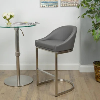 26" Counter Stool AllModern Upholstery: Gray | Wayfair North America