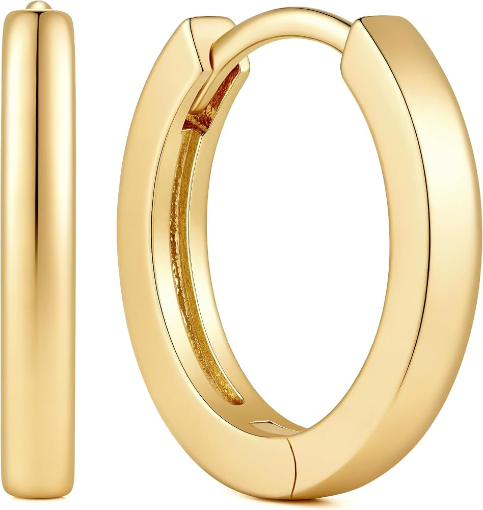 14K Gold Earrings for Women Small Gold Hoop Earrings for Women | Amazon (US)