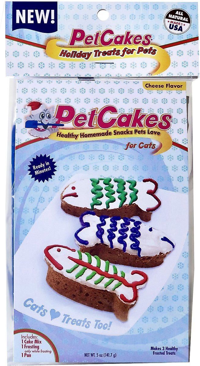 PetCakes Holiday Cheese Flavored Cake Kit Cat Treats, 5-oz bag | Chewy.com