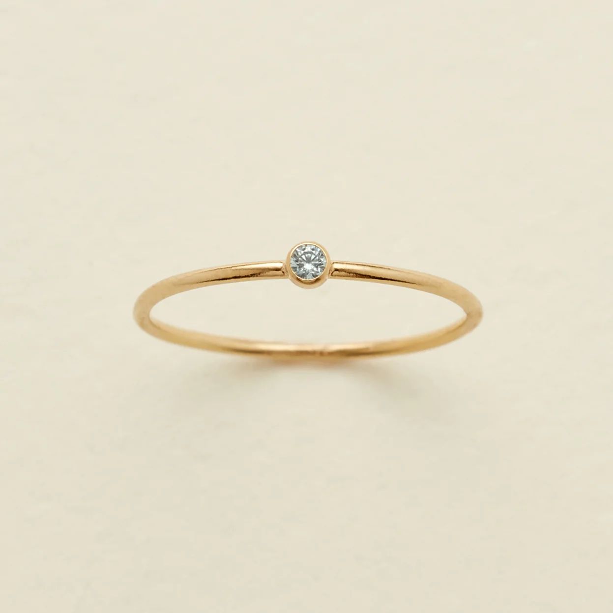 March Birthstone Ring | Made by Mary (US)