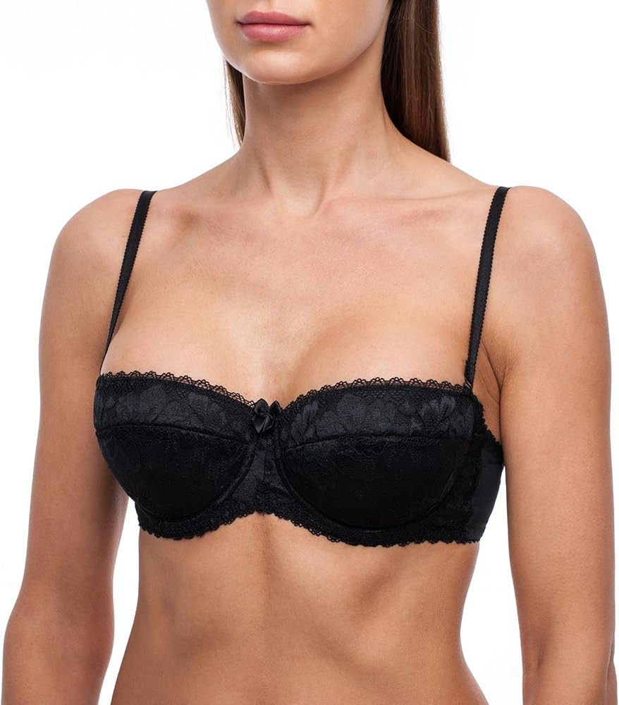 Women's Strapless Pushup Bandeau Lace Sexy Bra | Amazon (US)