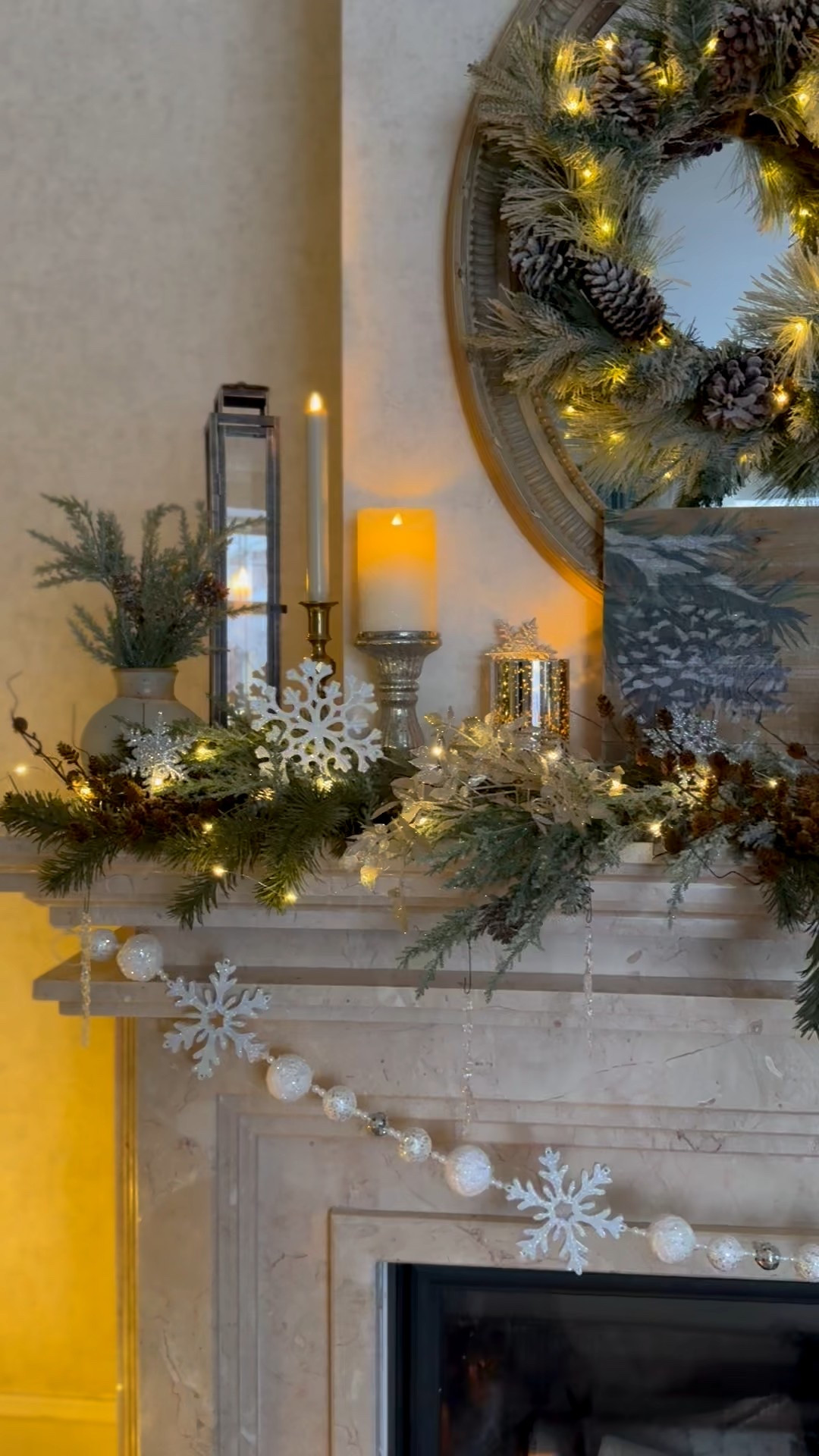 Winter home decor, snowflake decorations, snowflake garland, living room mantel winter decor 

#LTKFindsUnder50 #LTKHome #LTKSaleAlert