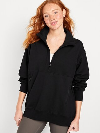 Dynamic Fleece Oversized 1/2-Zip Tunic for Women | Old Navy (US)