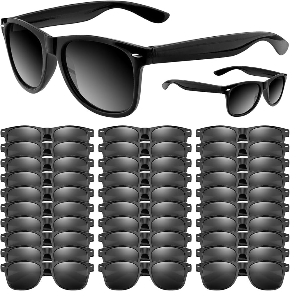 ASTARON Black Sunglasses Bulk, 6 Pack Sunglasses Party Favors for Summer Beach Pool Wedding Party... | Amazon (US)