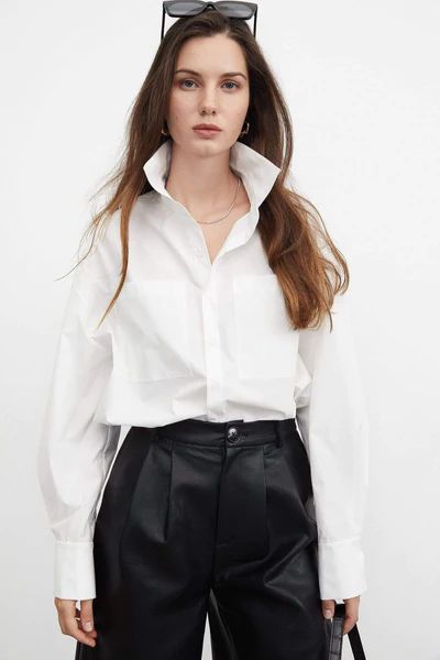 Essential White Button-Up Shirt | J.ING