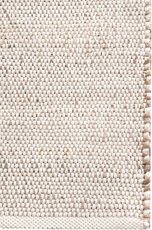 S & L Homes Jute Cotton Hand Woven Natural Farmhouse Area Rug for Living Room - Rustic Vintage Bo... | Amazon (US)