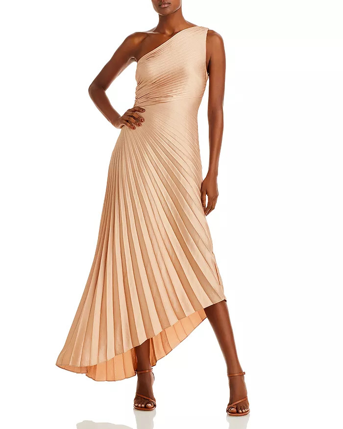 Delfine Pleated Asymmetrical Dress | Bloomingdale's (US)