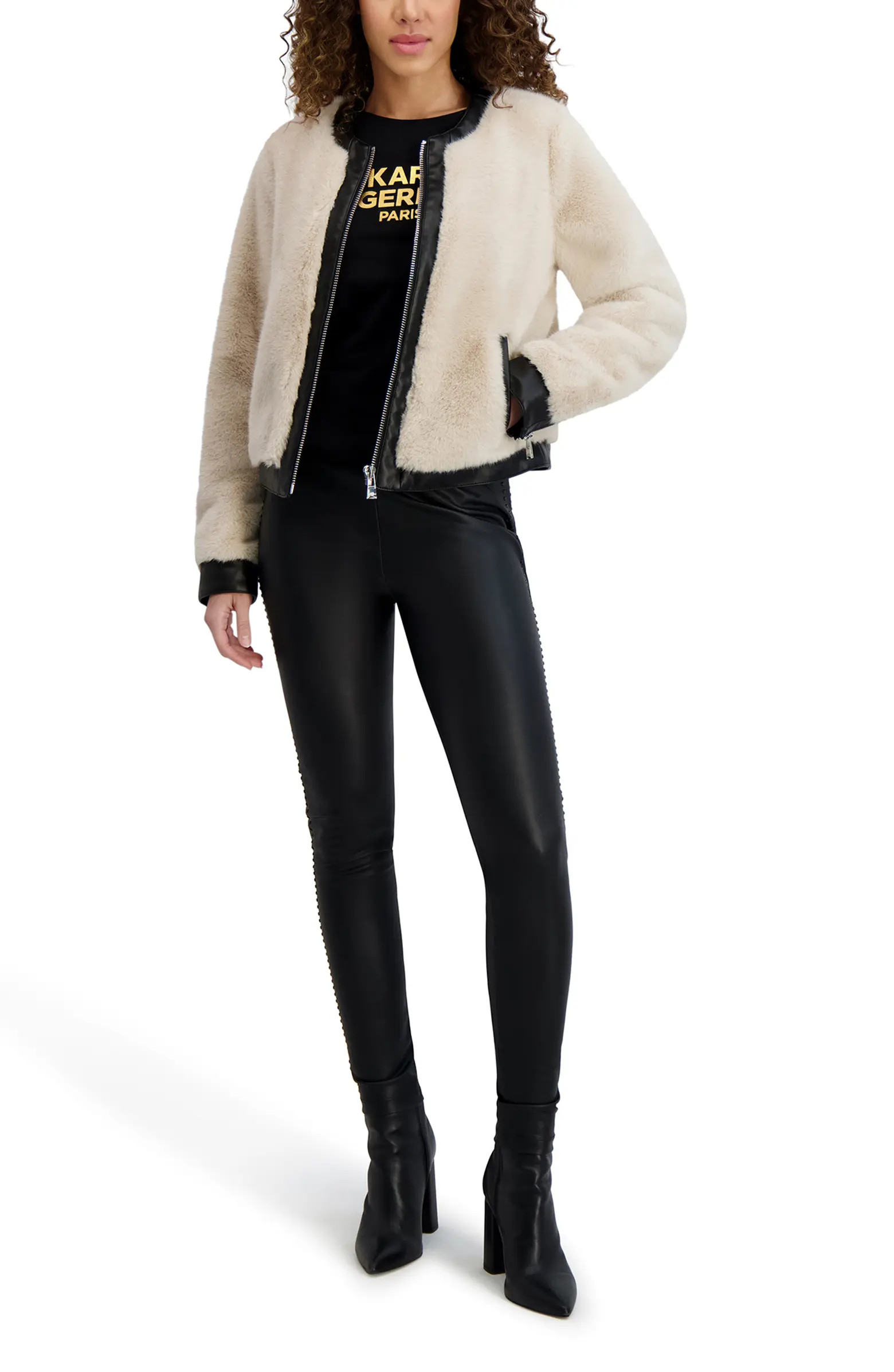 KARL LAGERFELD Faux Fur Jacket | Nordstrom | Nordstrom