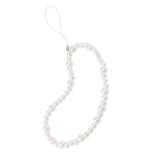 Staqlo Pearl Beaded Phone Charm Wrist Strap–Handmade Wristlet Chain Lanyard for Cell Phone Case, Camera, Keychain–Anti-Loss Beaded Bracelet, Compatible with Smartphone Wallet Bag | Amazon (US)