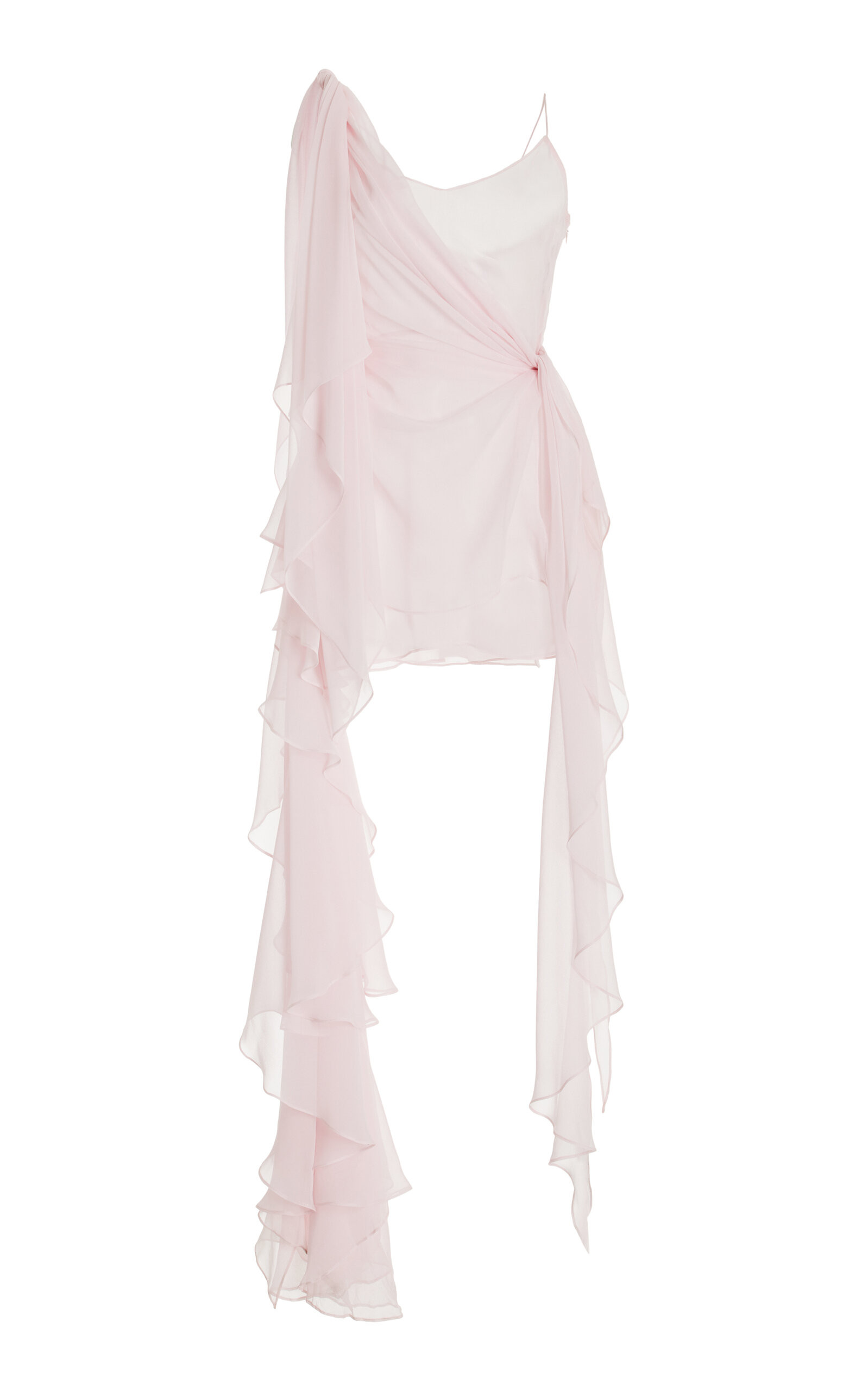 Asymmetric Ruffled Silk Mini Dress | Moda Operandi (Global)