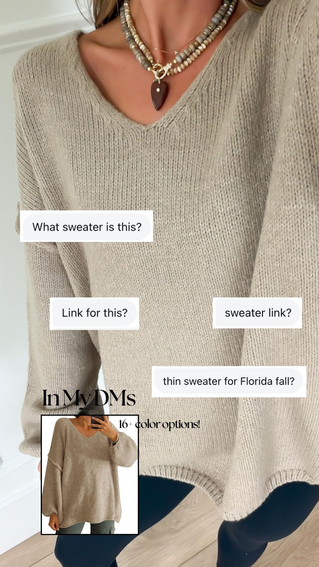 In my DMs! I'm obsessed with this cozy oversized sweater. You can wear it casually or easily dress it up!

#LTKSeasonal
