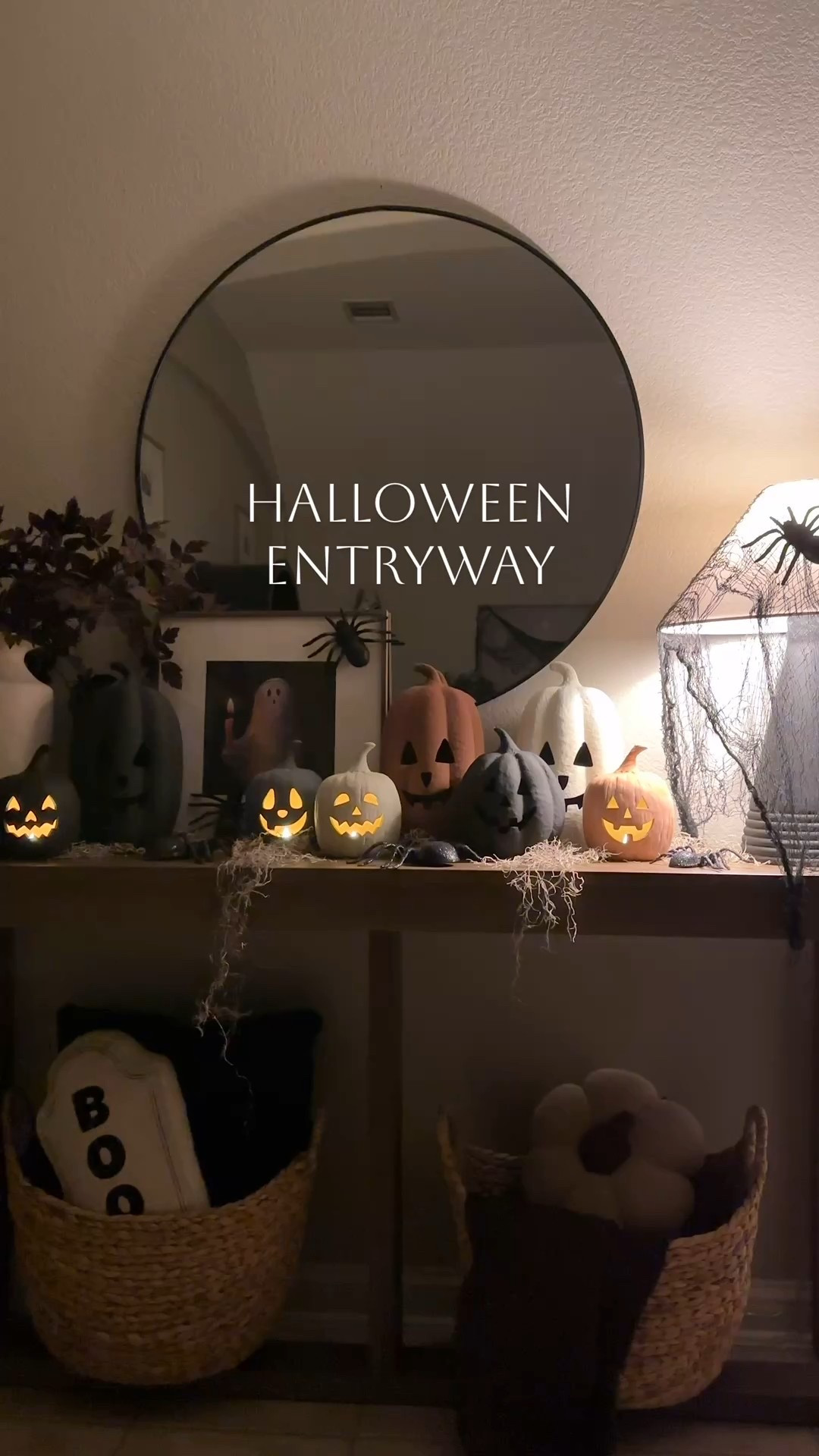 Halloween Entryway 🎃🕷️🕸️👻

Welcome to my Halloween Entryway styled with all my jack-o-lanterns and creepy crawlers!! 🕷️🕸️
Aren’t they just gourd-geous!!🎃🖤🖤(the pumpkins not spiders)😉😉

Loving how this turned out! What do y’all think? Let me know in the comments! ⬇️

#LTKSeasonal #LTKStyleTip #LTKHome