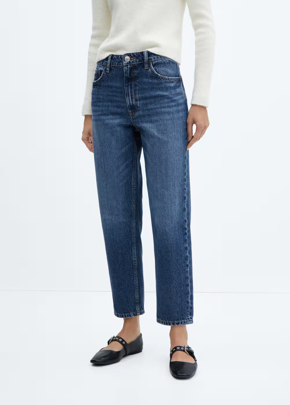 Mom jeans mit hohem bund -  Damen | Mango Deutschland | MANGO (DE)