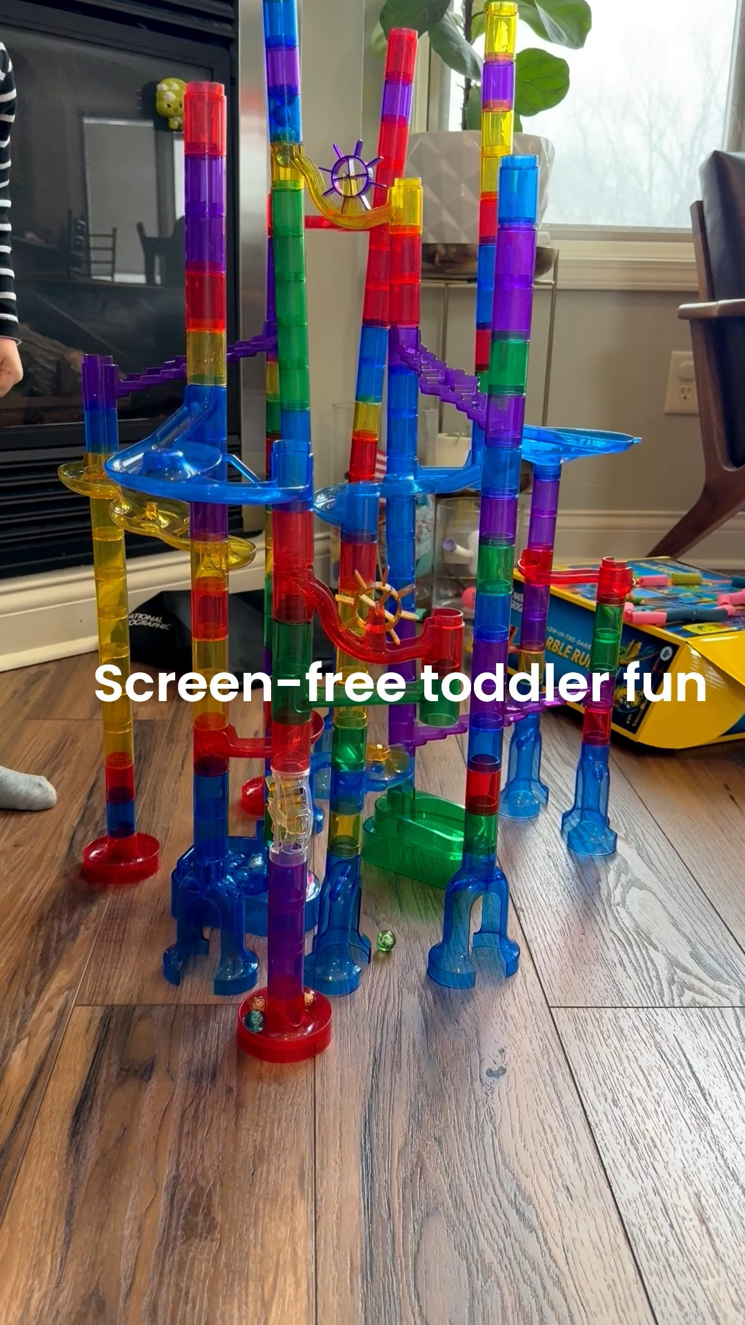 Keeping a toddler entertained in winter without screens isn’t easy. 

Three sets of marble runs makes for one complex puzzle and fun!

For reference, my toddler is almost 3 and while he helps and loves putting the marbles in, he still needs help building it! 

#LTKmomlife #LTKFindsUnder50 #LTKKids