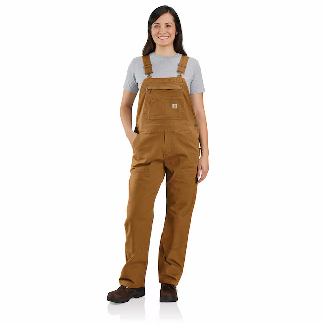 Carhartt Women's Carhartt Brown Sleeveless Canvas Overall (Large) | Lowe's