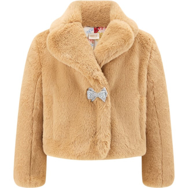 Marlo Kids | Frosty Fur Jacket, (Beige, Size 4-5Y) | Maisonette | Maisonette