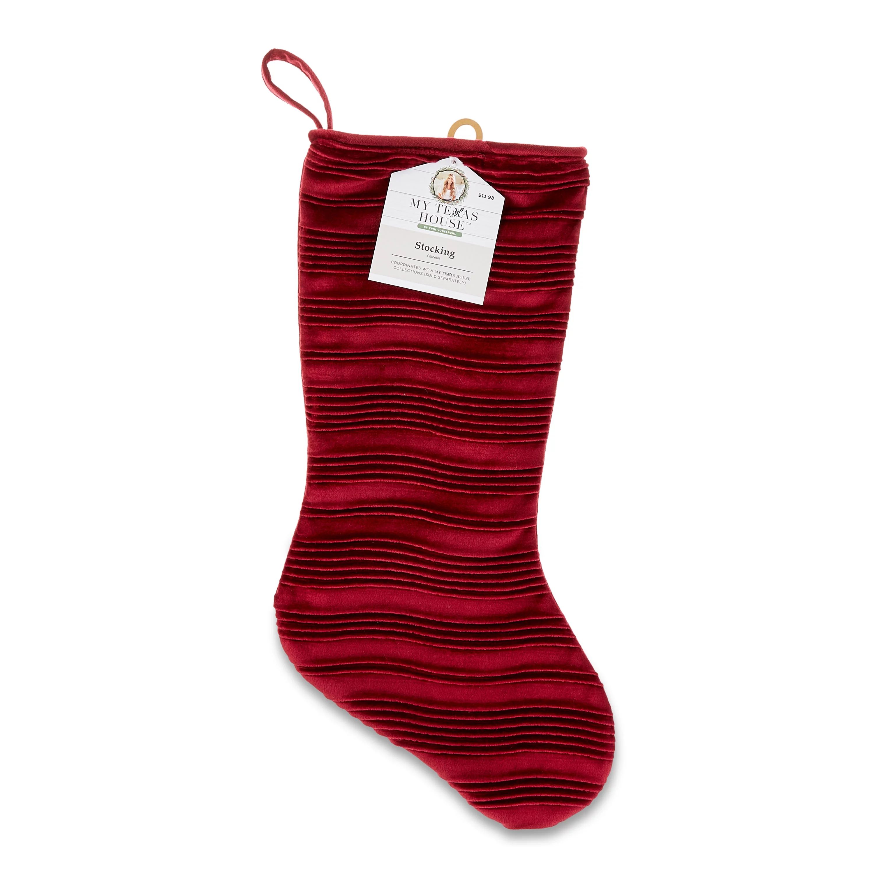 My Texas House Stocking, Burgundy, 20 inch | Walmart (US)