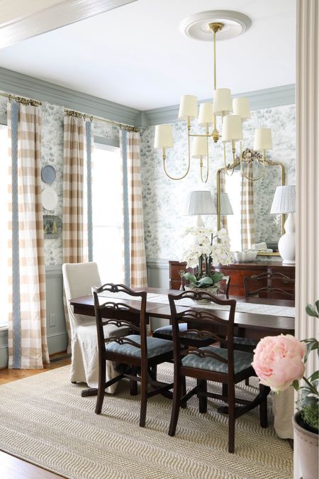 The chandelier, lamps and rug in my dining room are all on sale for Memorial Day Weekend!

#LTKhome #LTKsalealert