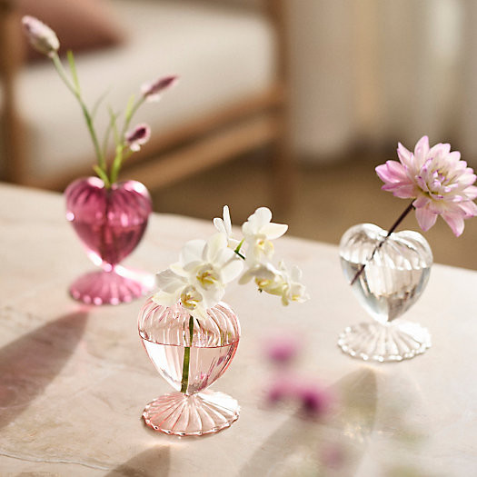 Glass Heart Bud Vase | Terrain