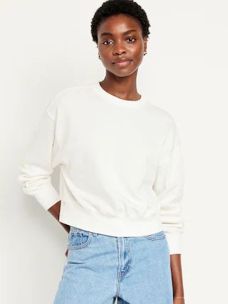 French-Terry Drop-Shoulder Sweatshirt | Old Navy (US)