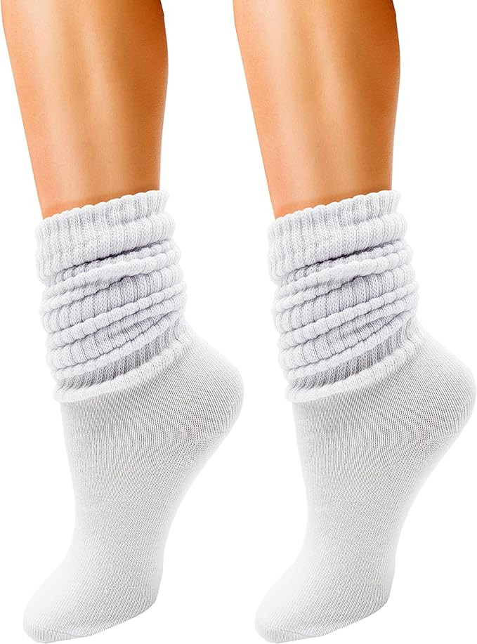 Winterlace Slouch Socks for Women, 2 Pairs, Soft Extra Long Scrunch Knee High Sock, Premium Pack | Amazon (US)